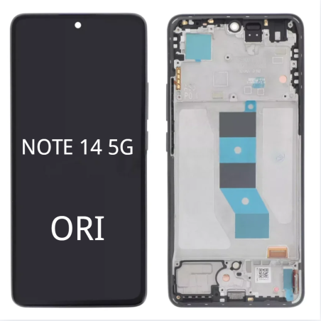 Pantalla Completa Original Servicepack Para Redmi Note 14 5G / Poco M7 Pro Con Con Marco Negro