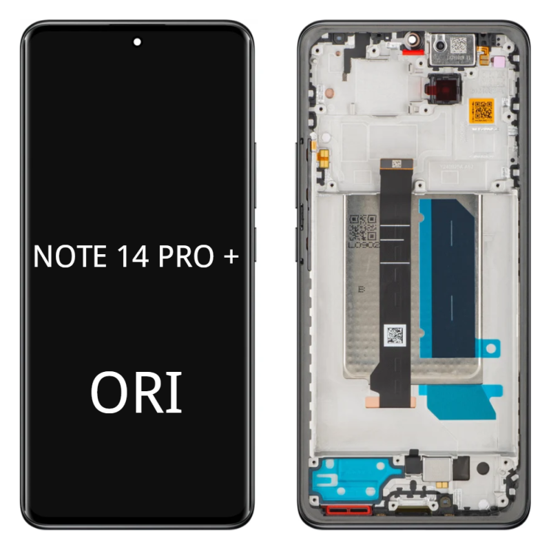 Pantalla Completa Original Servicepack Para Redmi Note 14 Pro Plus Con Marco Negro