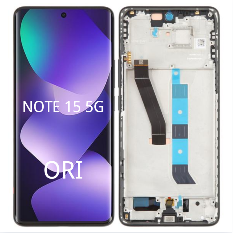Pantalla Completa Original Servicepack Para Redmi Note 15 5G Con Marco Morado