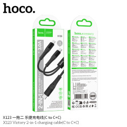 Hoco. X123 Cable 1 a 2 Type C
