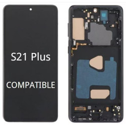 Pantalla Completa Para S21 Plus / G996 Con Marco Negro Sin Huella