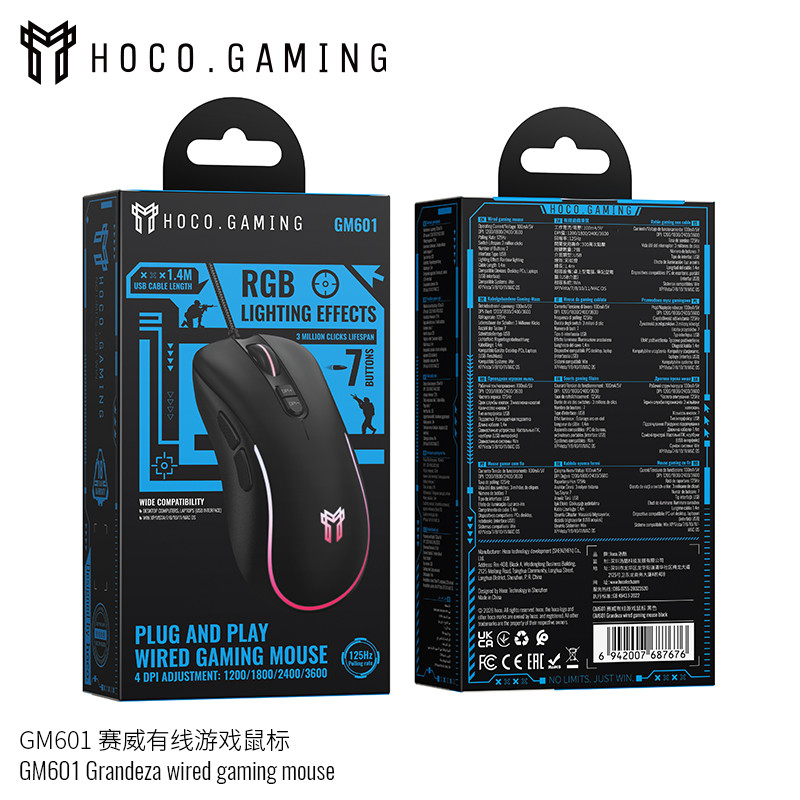 Hoco. GM601 Ratón Gaming con Cable