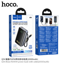 Hoco. Q54 Power Bank PD45W con cable (20000mAh)