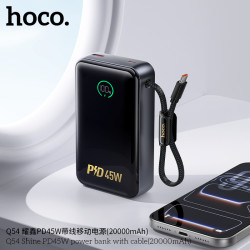 Hoco. Q54 Power Bank PD45W con cable (20000mAh)