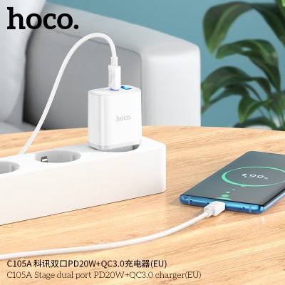 Hoco C105A Cargadores Enchufe Pd20W+Qc3.0