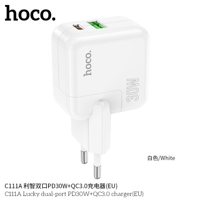 Hoco C111A Cargador Enchufe Pd30W+Qc3.0