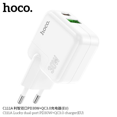 Hoco C111A Cargador Enchufe Pd30W+Qc3.0