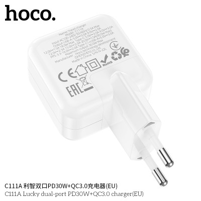 Hoco C111A Cargador Enchufe Pd30W+Qc3.0