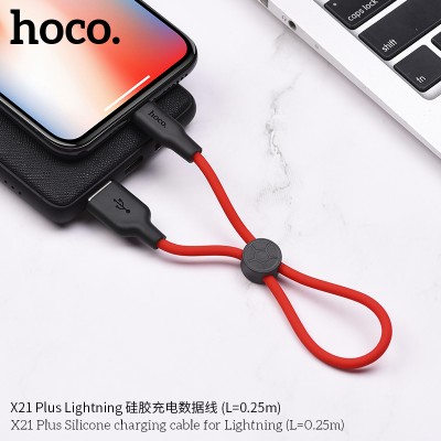 Hoco X21 Cable De Carga De Silicona Para Ip L 0.25M