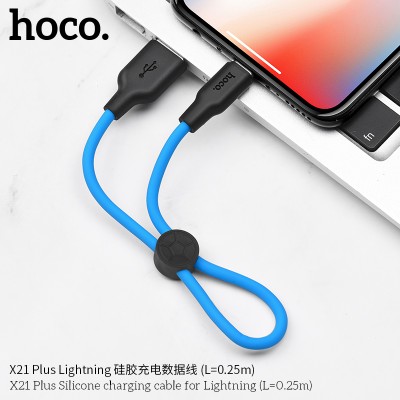 Hoco X21 Cable De Carga De Silicona Para Ip L 0.25M