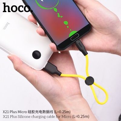 Hoco X21 Cable De Carga De Silicona Para Micro L 0.25M