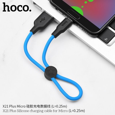 Hoco X21 Cable De Carga De Silicona Para Micro L 0.25M