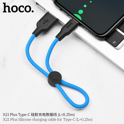 Hoco X21 Cable De Carga De Silicona Para Tipo-C L 0.25M