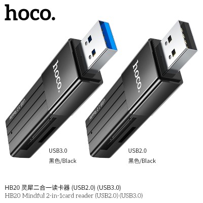 Hoco Hb20 Lector De Tarjetas 2 En 1 Usb 2.0