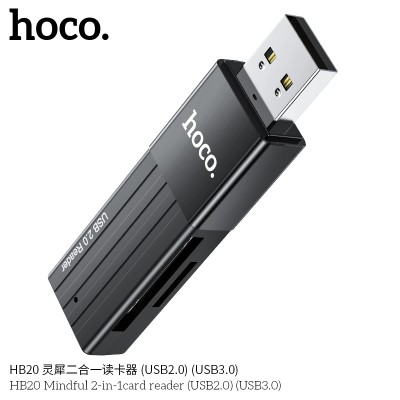 Hoco Hb20 Lector De Tarjetas 2 En 1 Usb 2.0