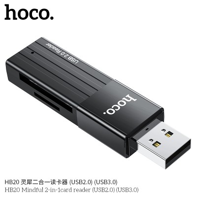 Hoco Hb20 Lector De Tarjetas 2 En 1 Usb 2.0