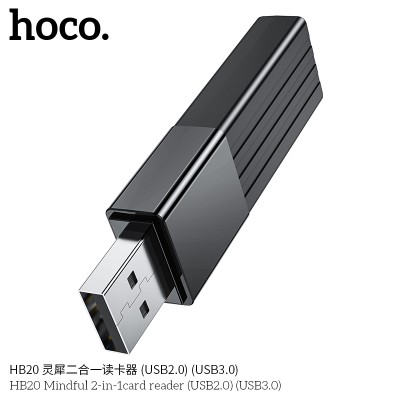 Hoco Hb20 Lector De Tarjetas 2 En 1 Usb 2.0