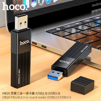 Hoco Hb20 Lector De Tarjetas 2 En 1 Usb 2.0