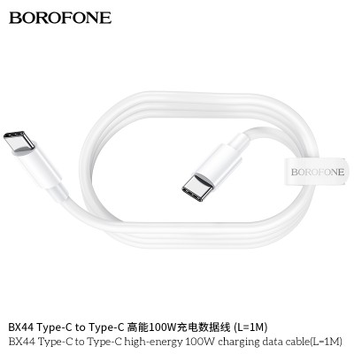 Borofone Bx44 Cable Tipo-C A Tipo C De Datos De Carga De Alta Energía De Alta Energía L 1M