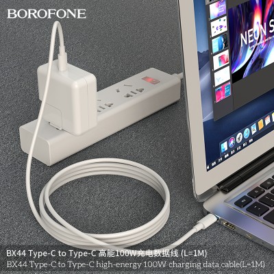 Borofone Bx44 Cable Tipo-C A Tipo C De Datos De Carga De Alta Energía De Alta Energía L 1M