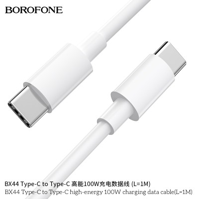 Borofone Bx44 Cable Tipo-C A Tipo C De Datos De Carga De Alta Energía De Alta Energía L 1M