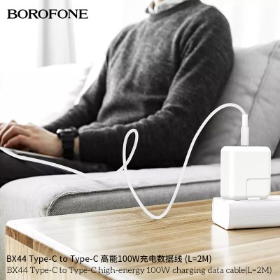 Borofone Bx44 Cable Tipo C A Tipo C De Datos De Carga De Alta Energía De Alta Energía Largo 2M