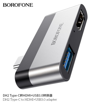 Borofone Dh2 Adaptador Type-C A Hdmi+Usb3.0