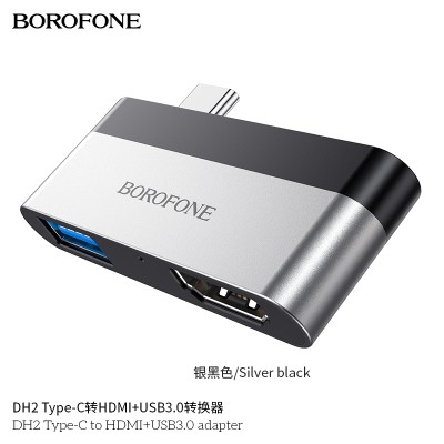 Borofone Dh2 Adaptador Type-C A Hdmi+Usb3.0