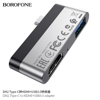 Borofone Dh2 Adaptador Type-C A Hdmi+Usb3.0