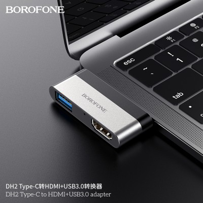 Borofone Dh2 Adaptador Type-C A Hdmi+Usb3.0