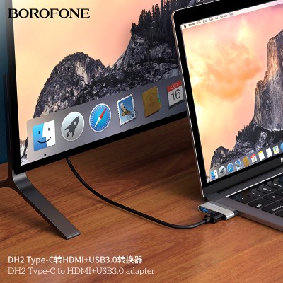 Borofone Dh2 Adaptador Type-C A Hdmi+Usb3.0