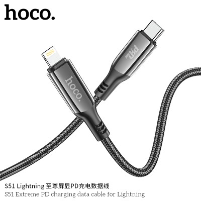 Hoco S51 Cable De Datos De Carga Extrema 100W Para Tipo C A Ip