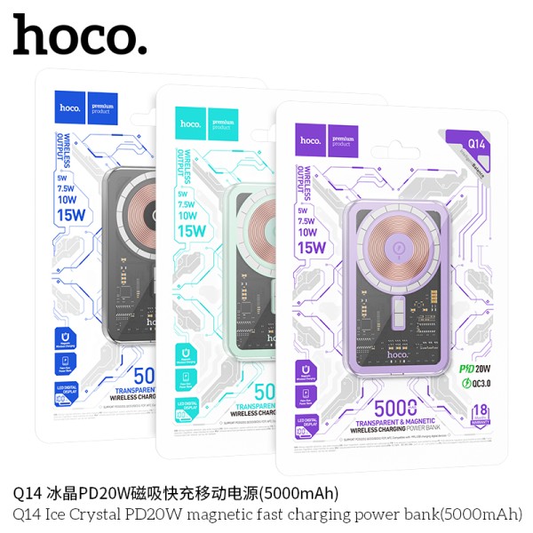 Hoco Q14 Banco De Energía De Carga Rápida Y Magnético Pd20W (5000 Mah)