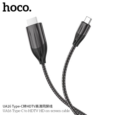 Hoco Ua16 Cable Tipo-C A Hdmi, Admite Salida Hd 4K / 30Hz, Plug And Play