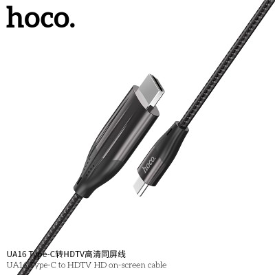 Hoco Ua16 Cable Tipo-C A Hdmi, Admite Salida Hd 4K / 30Hz, Plug And Play