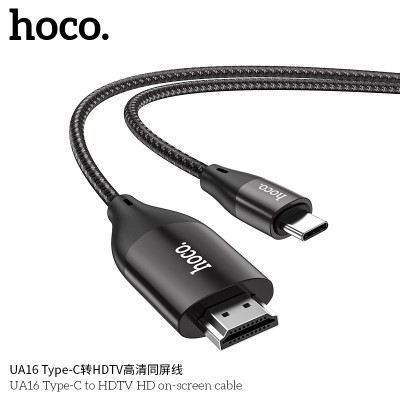 Hoco Ua16 Cable Tipo-C A Hdmi, Admite Salida Hd 4K / 30Hz, Plug And Play