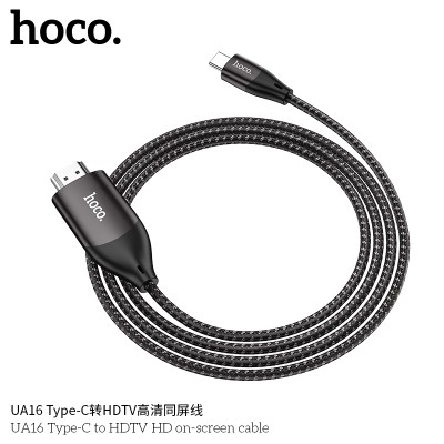 Hoco Ua16 Cable Tipo-C A Hdmi, Admite Salida Hd 4K / 30Hz, Plug And Play