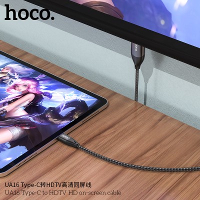 Hoco Ua16 Cable Tipo-C A Hdmi, Admite Salida Hd 4K / 30Hz, Plug And Play