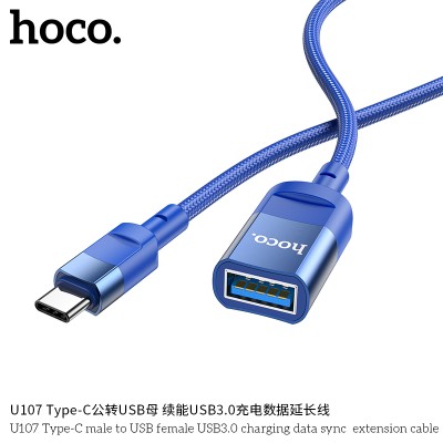 Hoco U107 Cable Alargador Tipo-C Macho A Usb Hembra Usb3.0