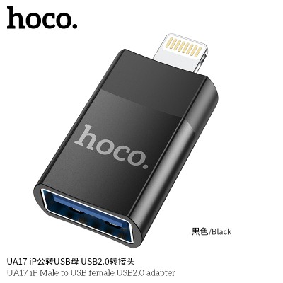 Hoco Ua17 Adaptador Ip Macho A Usb Hembra Usb2.0 (No Soporta Carga)