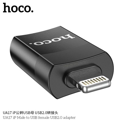 Hoco Ua17 Adaptador Ip Macho A Usb Hembra Usb2.0 (No Soporta Carga)