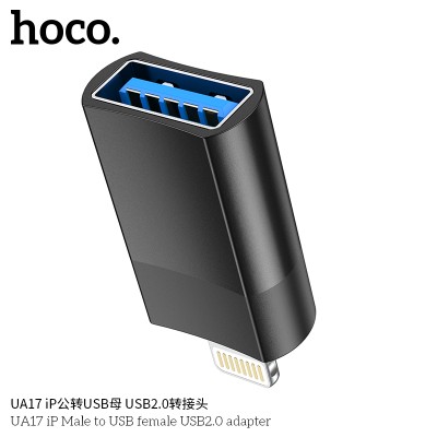 Hoco Ua17 Adaptador Ip Macho A Usb Hembra Usb2.0 (No Soporta Carga)