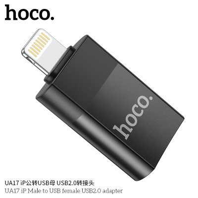 Hoco Ua17 Adaptador Ip Macho A Usb Hembra Usb2.0 (No Soporta Carga)