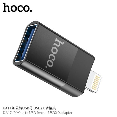 Hoco Ua17 Adaptador Ip Macho A Usb Hembra Usb2.0 (No Soporta Carga)