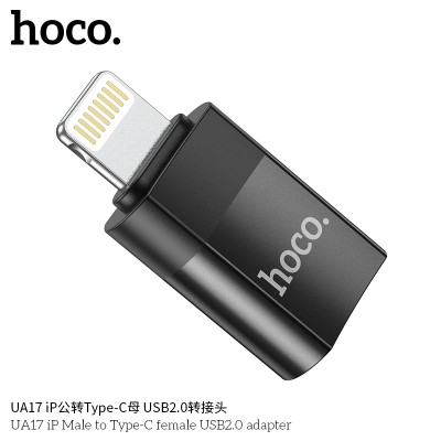 Hoco Ua17 Adaptador Ip Macho A Tipo-C Hembra Usb2.0 (Soporta Carga)