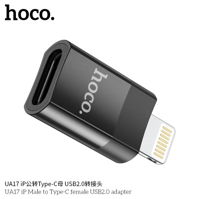 Hoco Ua17 Adaptador  Ip Macho A Tipo-C Hembra Usb2.0 (Soporta Carga)