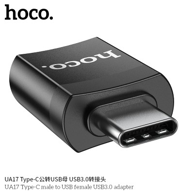 Hoco Ua17 Adaptador Tipo-C Macho A Usb Hembra Usb3.0 (Soporta Carga)