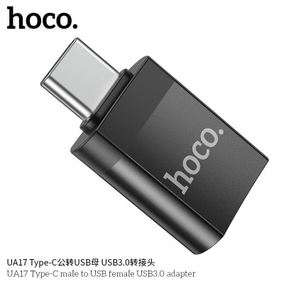 Hoco Ua17 Adaptador Tipo-C Macho A Usb Hembra Usb3.0 (Soporta Carga)