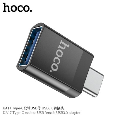 Hoco Ua17 Adaptador Tipo-C Macho A Usb Hembra Usb3.0 (Soporta Carga)