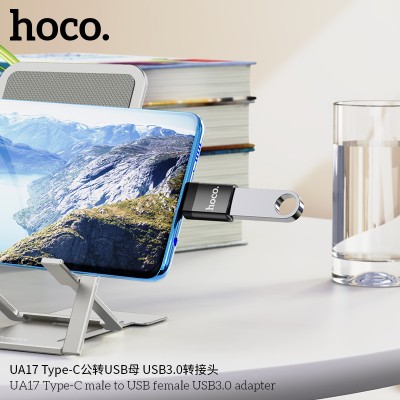 Hoco Ua17 Adaptador Tipo-C Macho A Usb Hembra Usb3.0 (Soporta Carga)